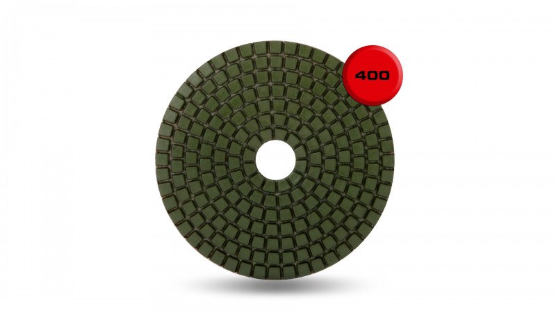 „400“ mokrý leštiaci diamantový kotúč pr.125 mm na prírodný kameň a betón